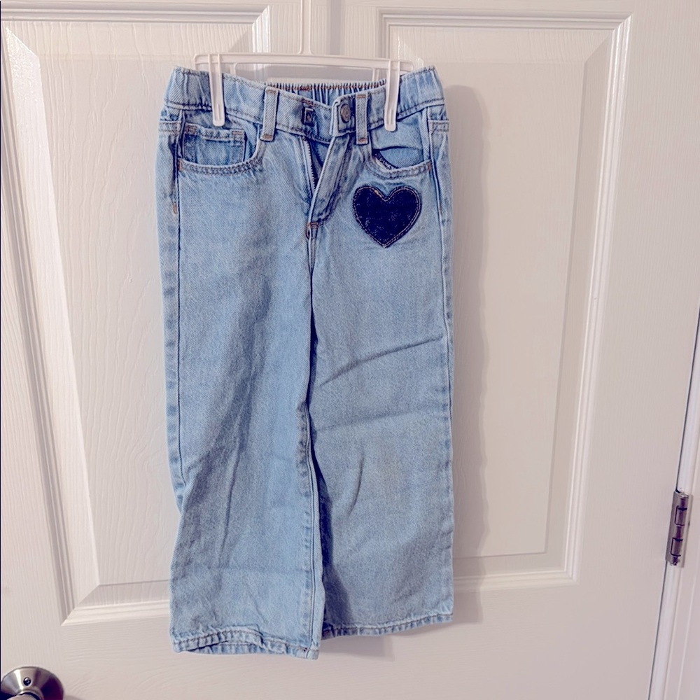 GAP Blue Jeans with Heart Patch